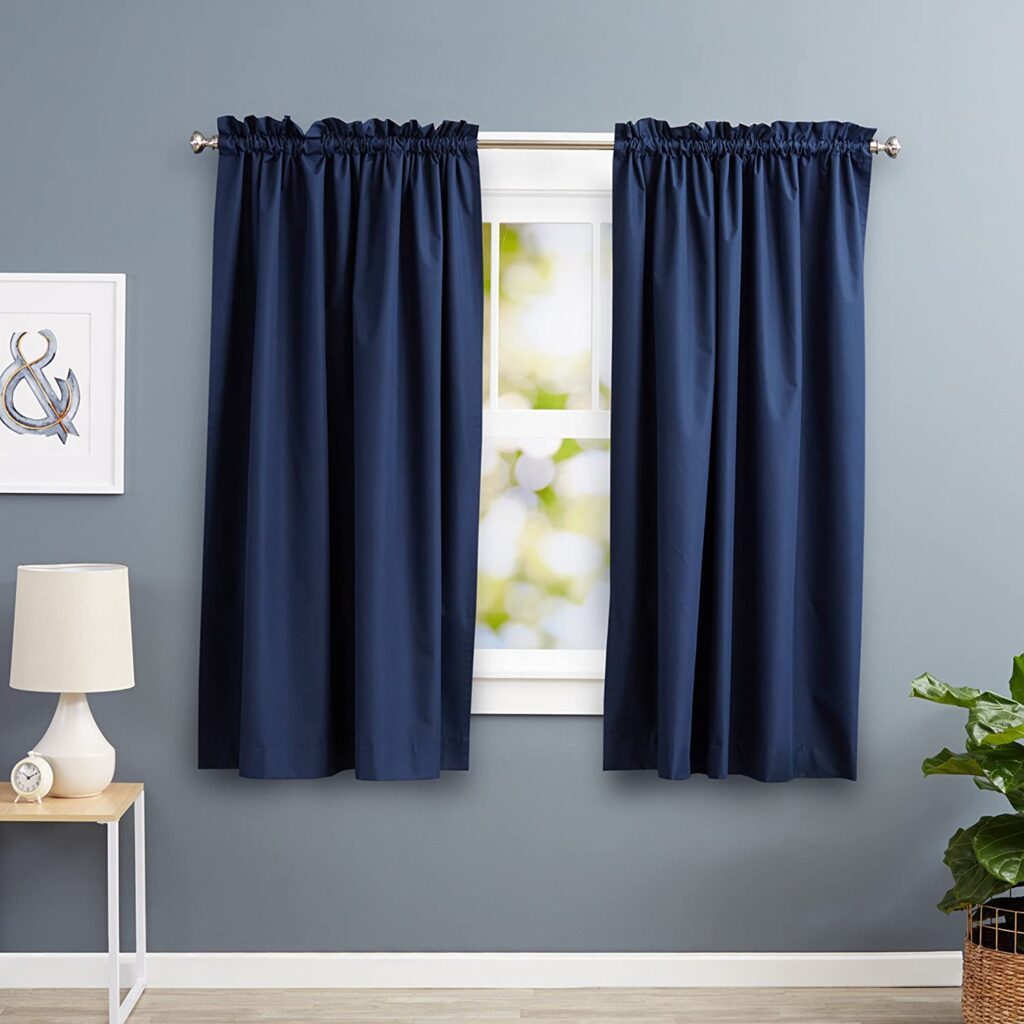 cortinas azul marino
