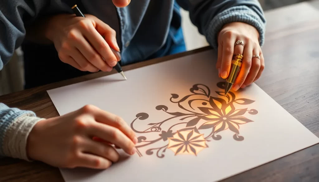 Técnica de estarcido o stencil para manualidades y arte