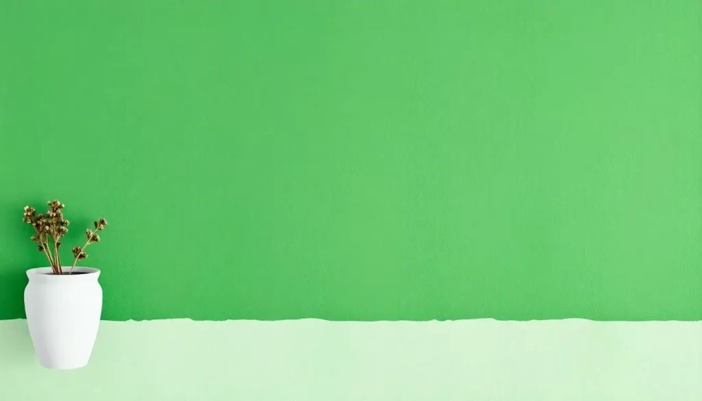 Brotes verdes para cubrir imperfecciones en las paredes