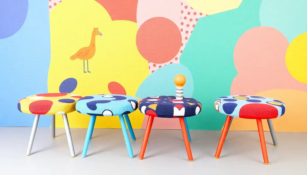 Sillas de diseño modernas y estilizadas para niños