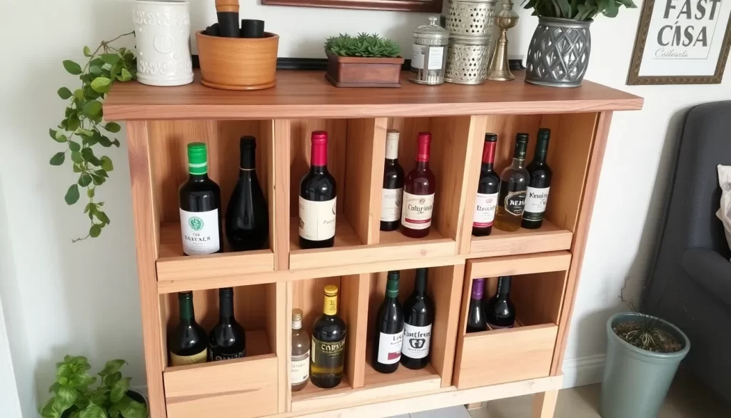 Recicla y decora un aparador con cajas de botellas