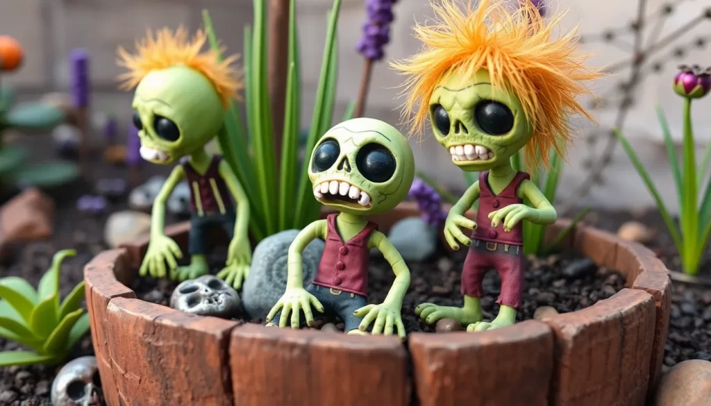 Decora tu jardín con enanitos zombis creativos