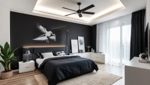 Ideas para decorar una habitación moderna en blanco y negro out-0-165