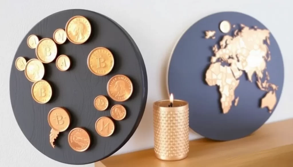 Ideas creativas DIY para decorar con monedas de cobre