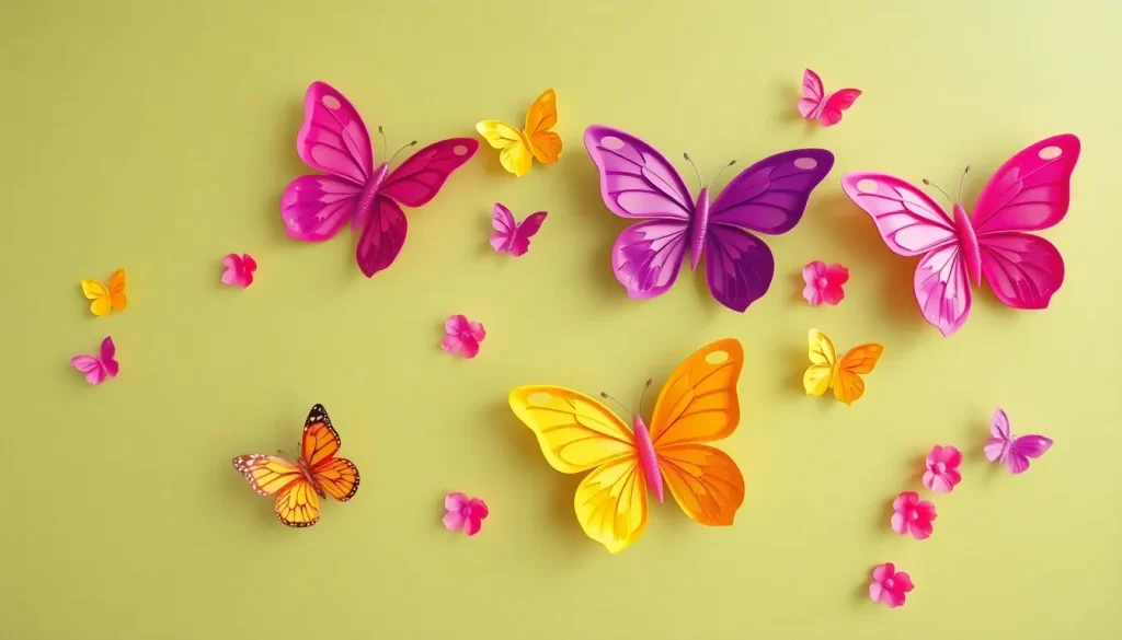 Mariposas en 3D para decorar tus paredes con estilo
