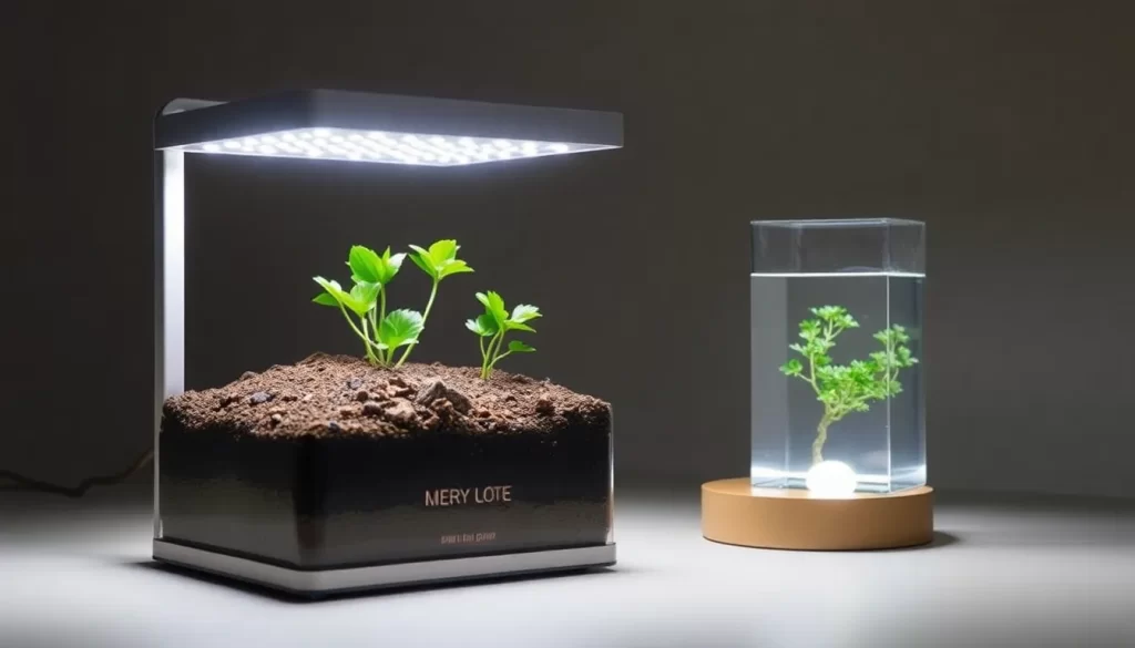 Lámpara LED Soil Lamp que utiliza tierra y agua para funcionar