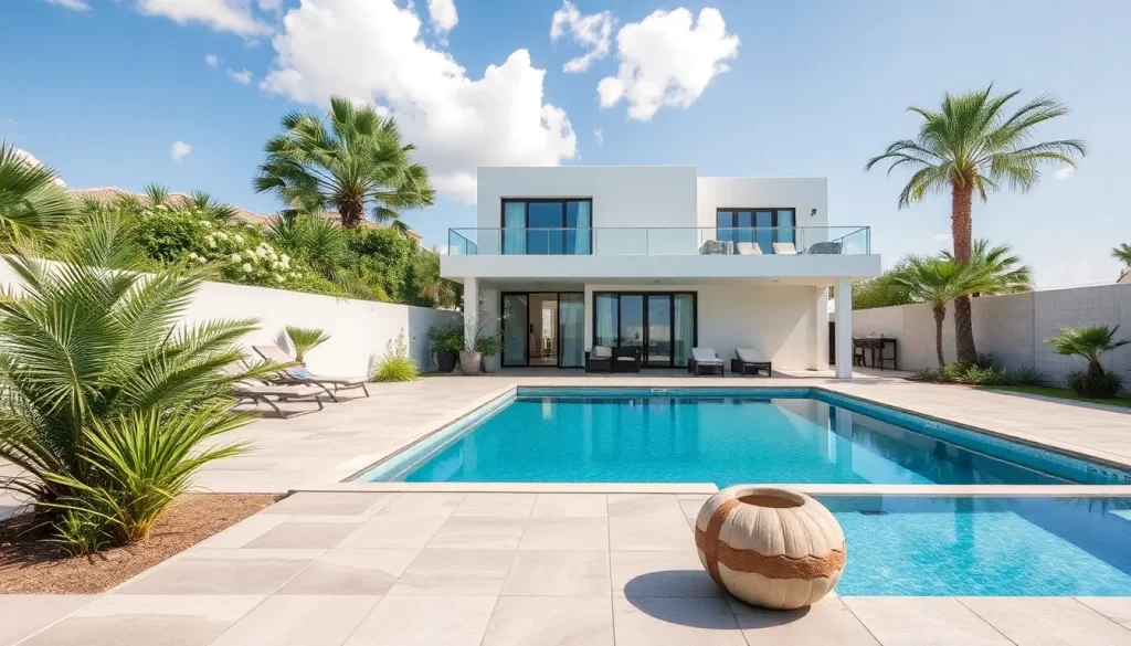 Valla de agua para cercar casa de lujo