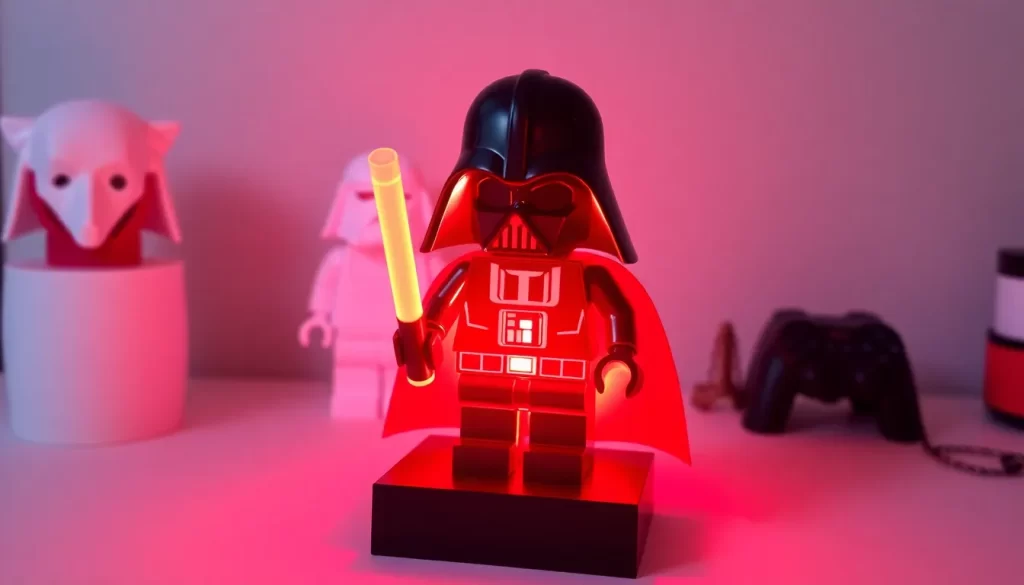 Lámpara de mesa Lego Darth Vader para decoración infantil