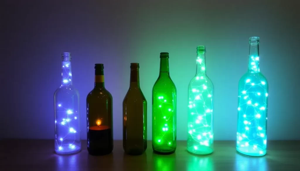 Tapón luminoso para transformar botellas en lámparas