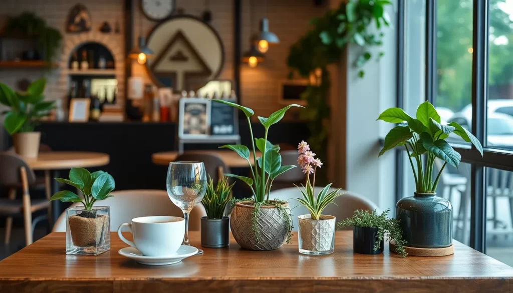 Decoración de café con plantillas creativas y elegantes