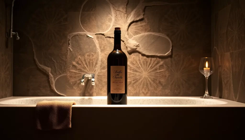 Escobilla de baño diseño botella de vino