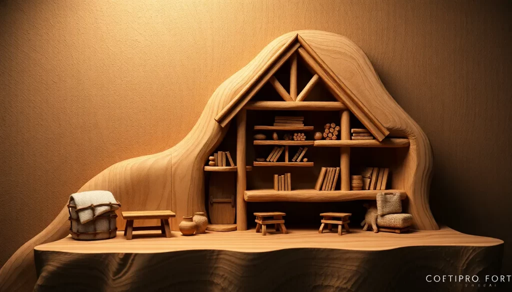 Acabado veteado que imita la madera de forma realista