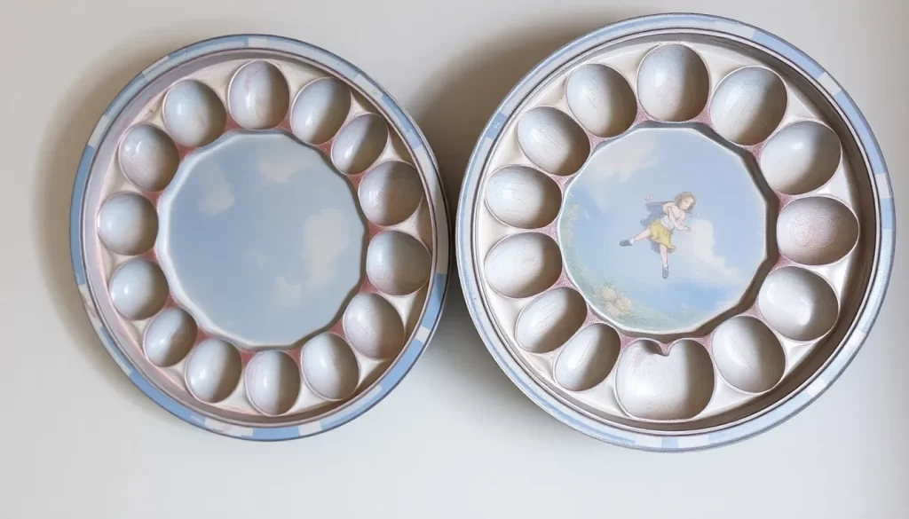 Estantes circulares elaborados con cubos de pintura