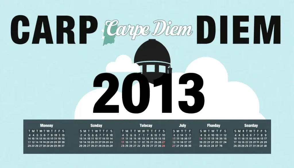 Calendario 2013 Carpe Diem para vivir cada día al máximo