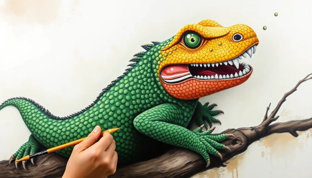 Técnica de pintura imitación piel de cocodrilo en vídeo Borneo