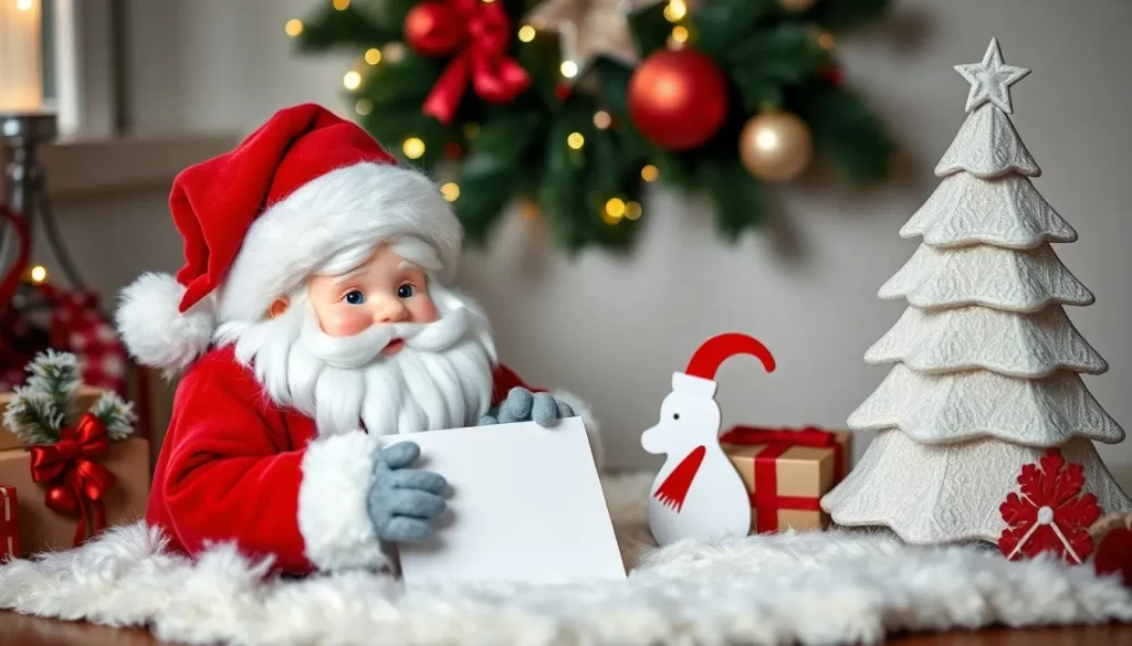 Carta a Papá Noel sobre decoración navideña