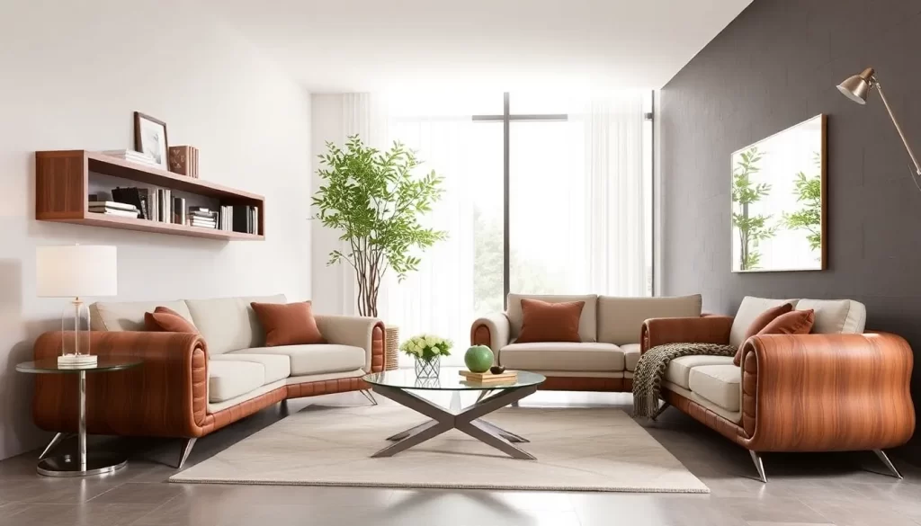 Muebles originales con diseño curvo y moderno