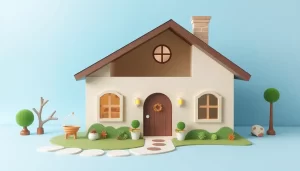 Casa de cartón para niños en forma de cohete espacial out-0-325