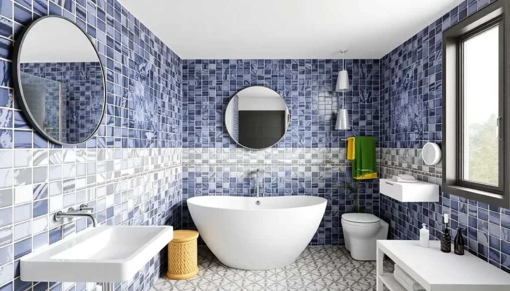 Azulejos modernos para decorar las paredes del baño