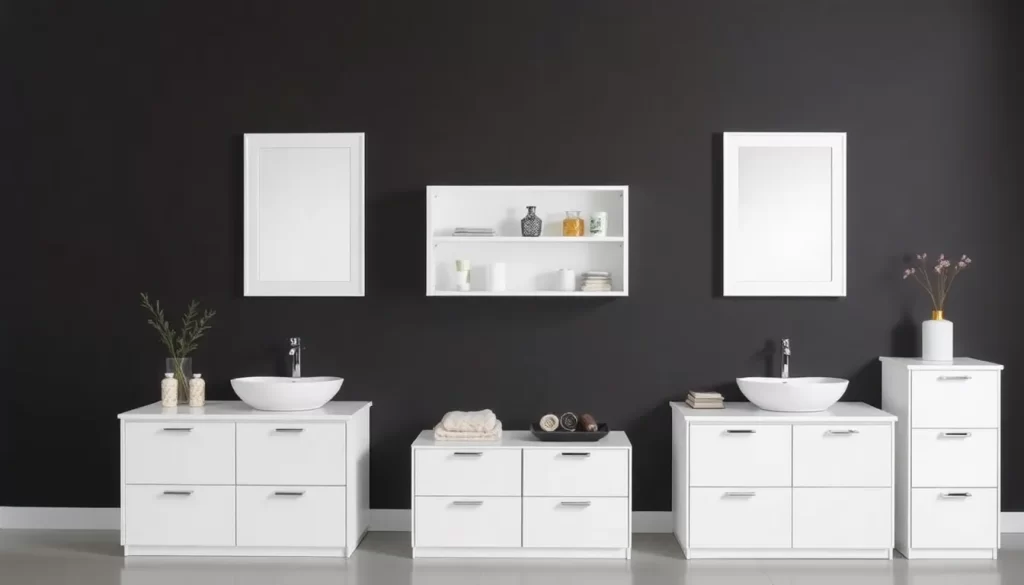 Muebles de mimbre decorativos para el baño