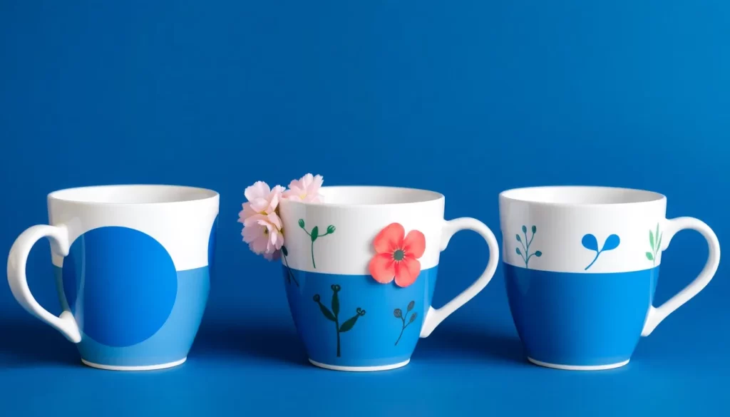 Tazas decorativas inspiradas en Pantone