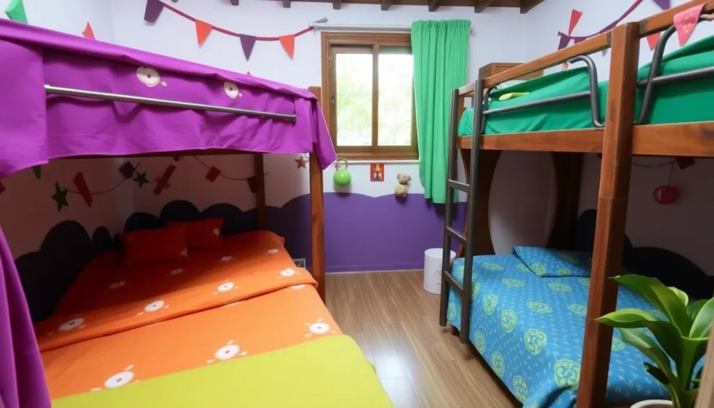 Habitaciones compartidas encantadoras para niños y niñas