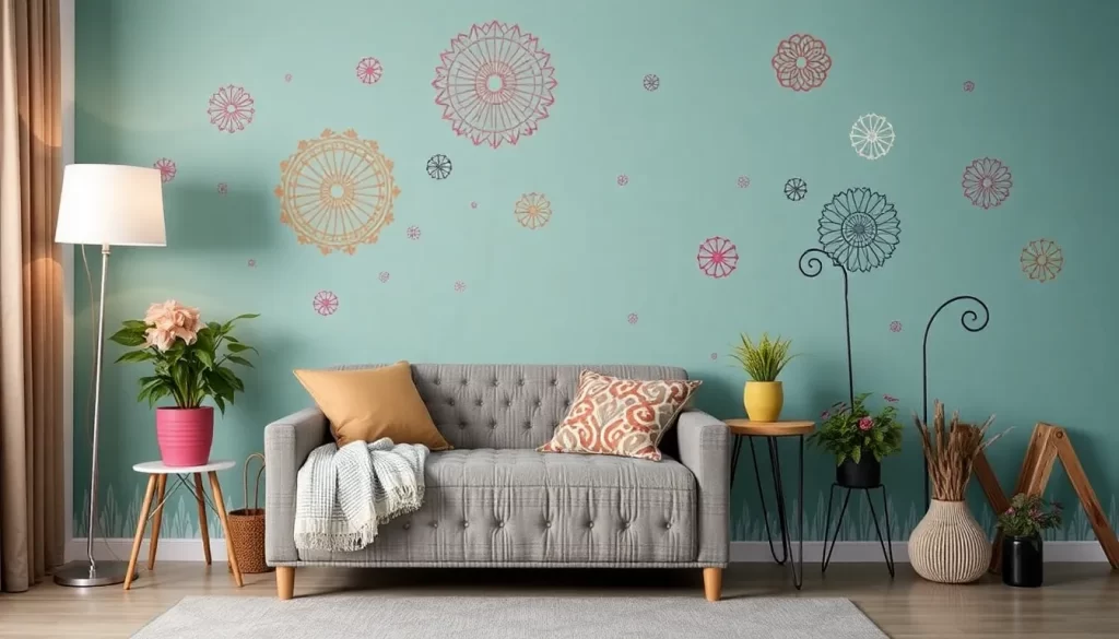 Ideas creativas para pintar paredes con círculos y diseños