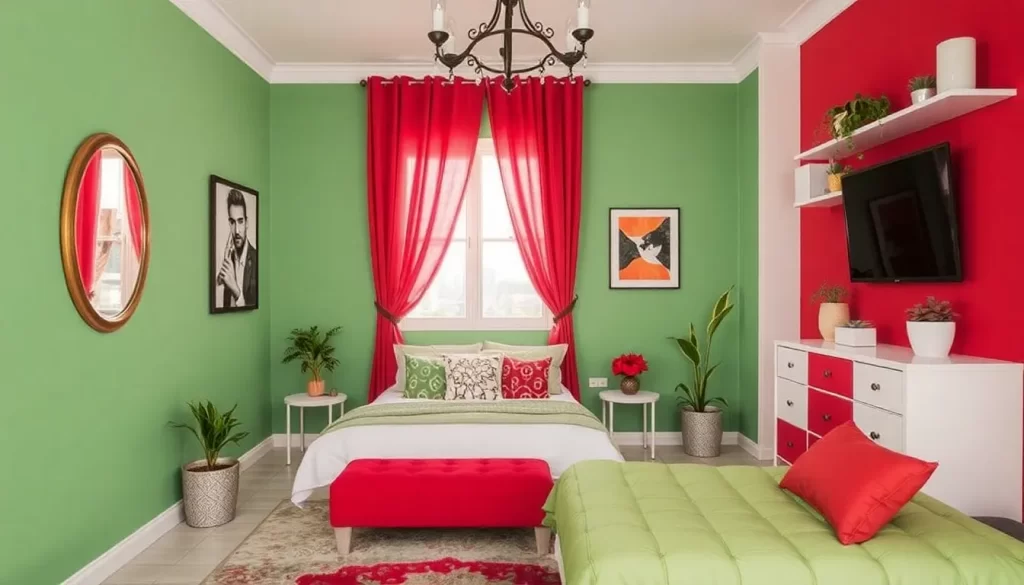 Ideas y fotos para pintar y decorar habitaciones rojas