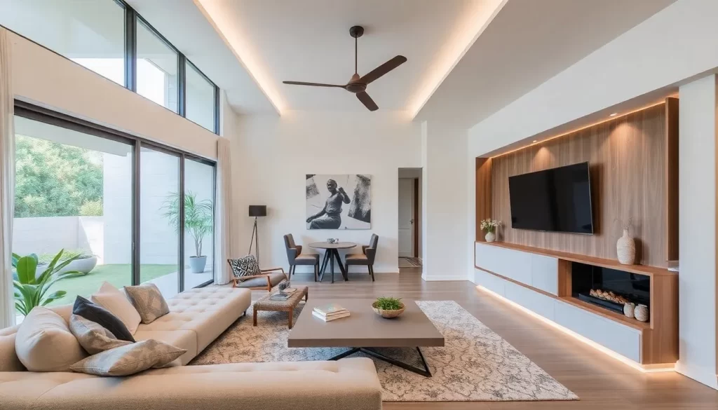 Vivienda moderna y acogedora con contrastes acertados