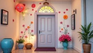 Decora tu recibidor o entrada con papel pintado atractivo out-0-738