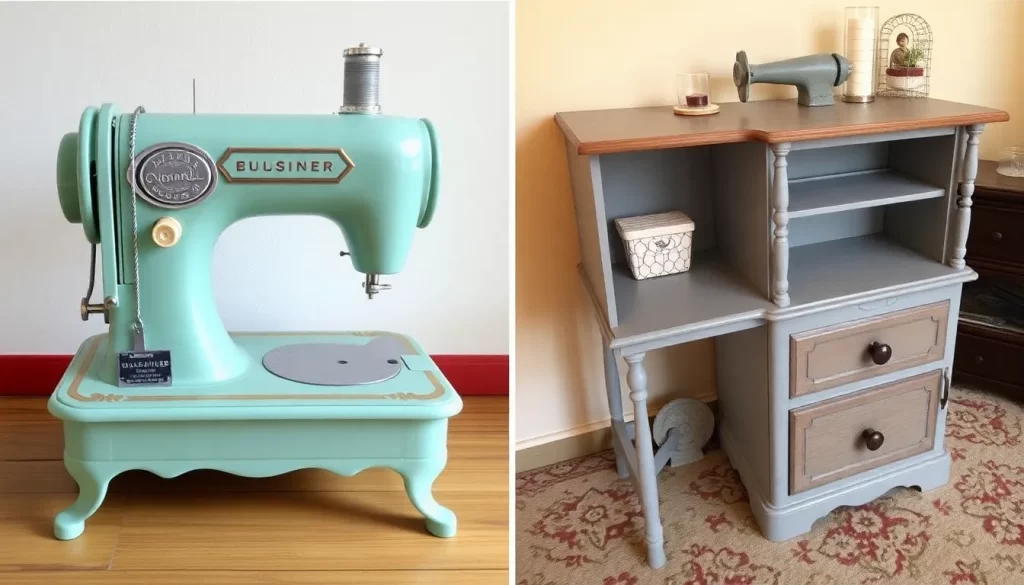 Ideas para transformar una máquina de coser en un mueble vintage