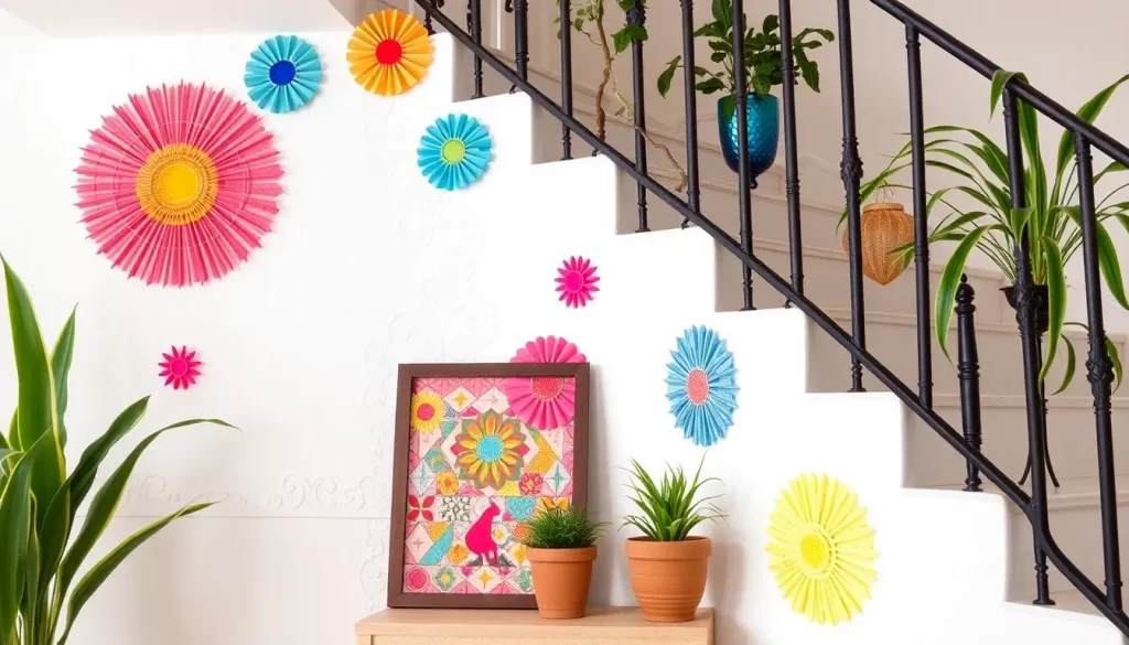 Decora tu escalera con muestras de colores creativas